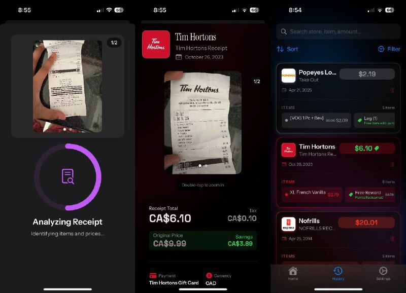 易用的 AI 收据管理工具App